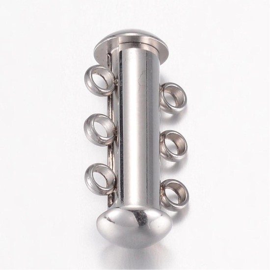 Afbeeldingen van Stainless Steel Clasp Slide Lock 20mm 3-strand x1