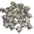 Afbeeldingen van Rhinestones Spacer Bead 6x6x3mm square Silver x10