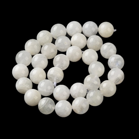 Afbeeldingen van Rainbow Moonstone bead 12mm round x38cm