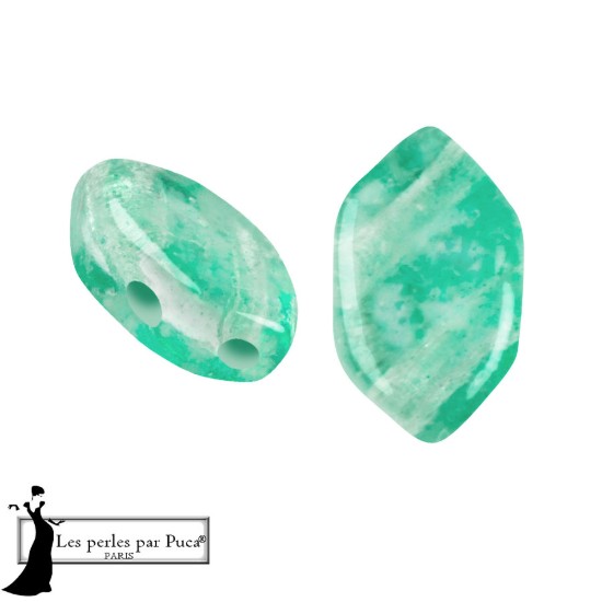 Picture of Paros® par Puca® 7x4mm Silver Foil Emerald x10g