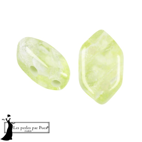 Picture of Paros® par Puca® 7x4mm Silver Foil Green x10g