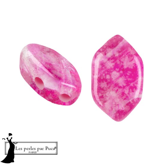 Picture of Paros® par Puca® 7x4mm Silver Foil Rose Fuchsia x10g