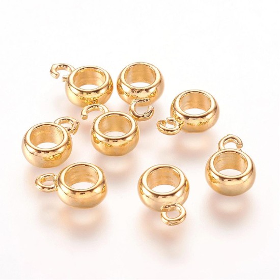 Изображение Stainless Steel Slide Bail Tube 11.5x8x4mm Gold x10