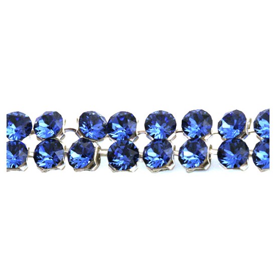 Изображение Swarovski Crystal Mesh 40001 2 rows Sapphire x10cm