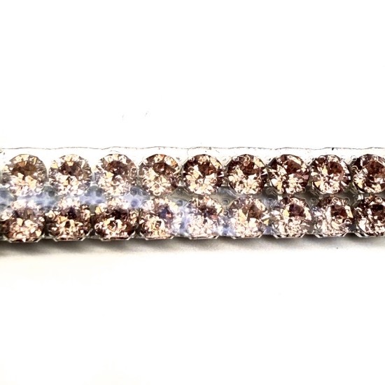 Afbeeldingen van Swarovski Crystal Mesh 40001 2 rows Vintage Rose x10cm
