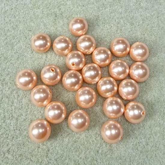 Изображение Swarovski 5818 8mm Semi-perforated pearl Peach Pearl x1