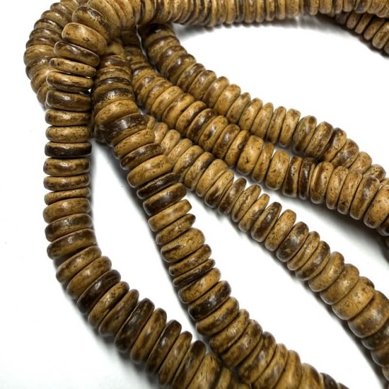Image de Coconut beads 8mm heishi Naturel x38cm
