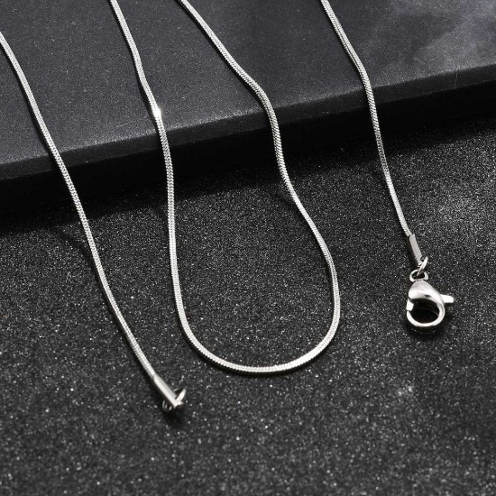 Image de Stainless Steel Necklace Snake chain 0.9mm 45cm x1