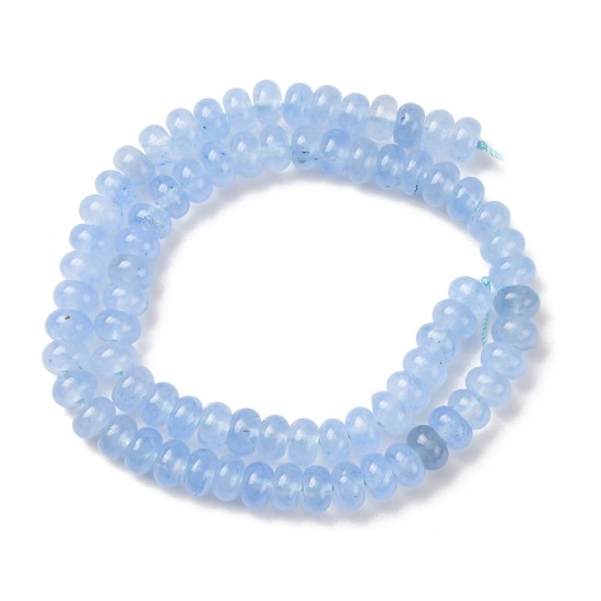 Picture of Rose Quartz beads 8x5mm rondelle Aqua x37cm