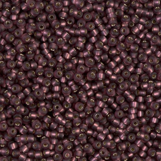 Picture of Miyuki Rocaille 11/0 13F Mat Silver Lined Dark Smoky Amethyst x10g
