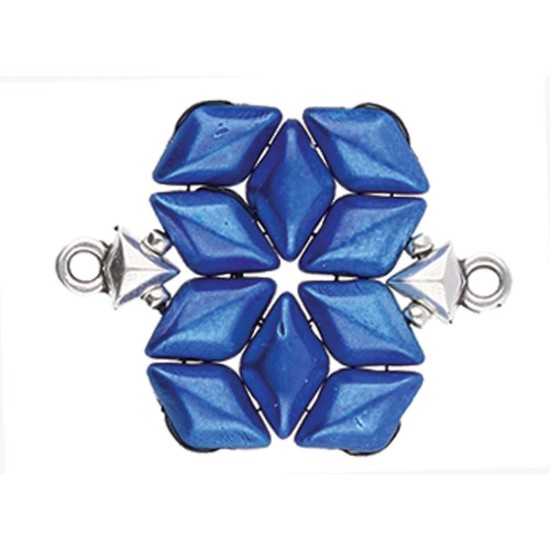 Bild von Cymbal - Kleftiko GemDuo Bead Ending Antique Silver Plated x1