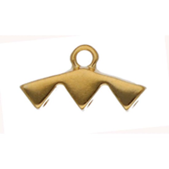 Afbeeldingen van Cymbal - Agali III Kite Bead Ending 24k Gold Plate x1