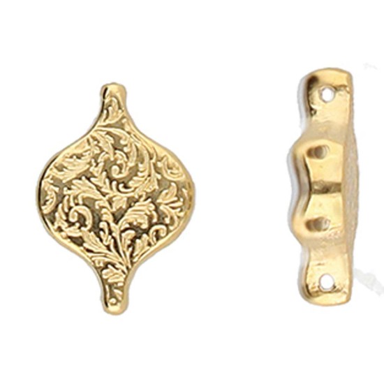 Afbeeldingen van Cymbal - Liotrivi Paisley Connector 24k Gold Plated x1