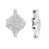 Afbeeldingen van Cymbal - Liotrivi Paisley Connector Antique Silver Plated x1