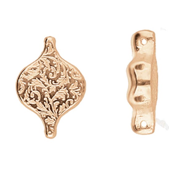 Afbeeldingen van Cymbal - Liotrivi Paisley Connector Rose Gold Plated x1