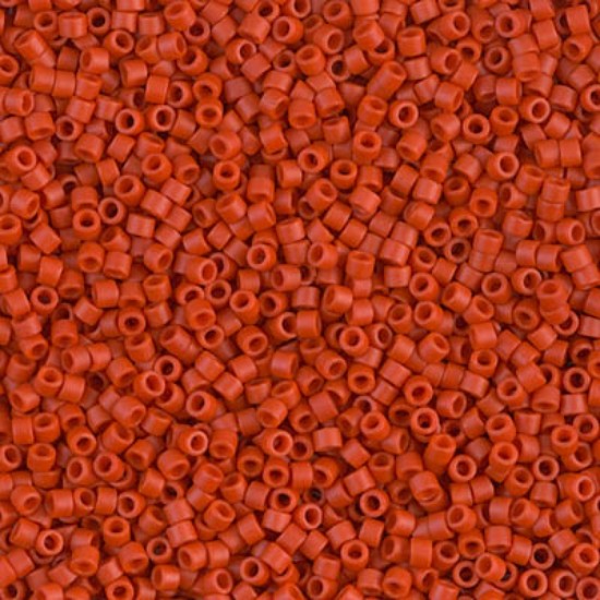 Afbeeldingen van Miyuki Delica 11/0 DB795 Dyed Mat Opaque Vermillion x10g