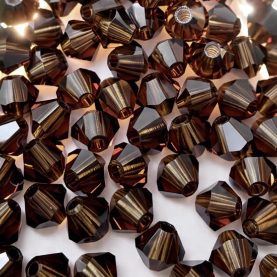 Afbeeldingen van Preciosa Bead Rondell 4mm Chocolate x100