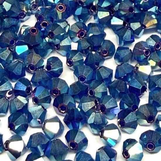 Picture of Preciosa Bead Rondell 4mm Cobalt Blue AB2X x100