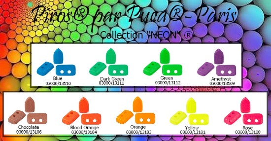 Picture of Piros® par Puca® 5x3mm Neon Collection x40g