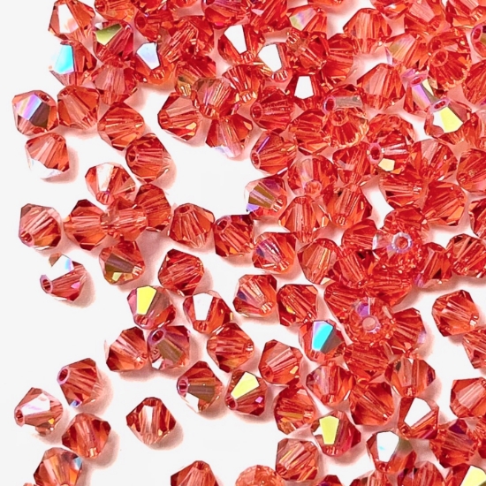 Picture of Preciosa Bead Rondell 4mm Padparadscha AB x100