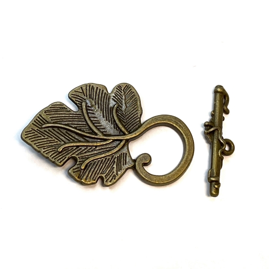 Picture of Clasp Toggle Leaf 22x37.5mm Bronze x1