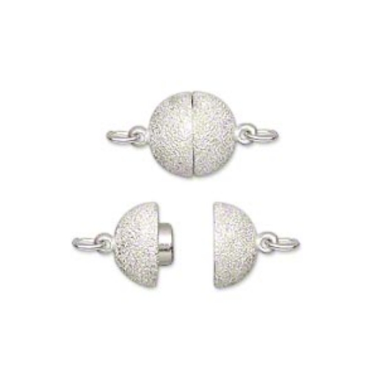 Picture of 925 Silver Magnetic Clasp Stardust Round 7.5mm x1