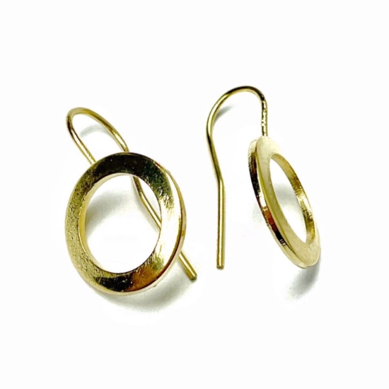 Picture of Premium Ear wire Circle 13mm Gold Plated x2