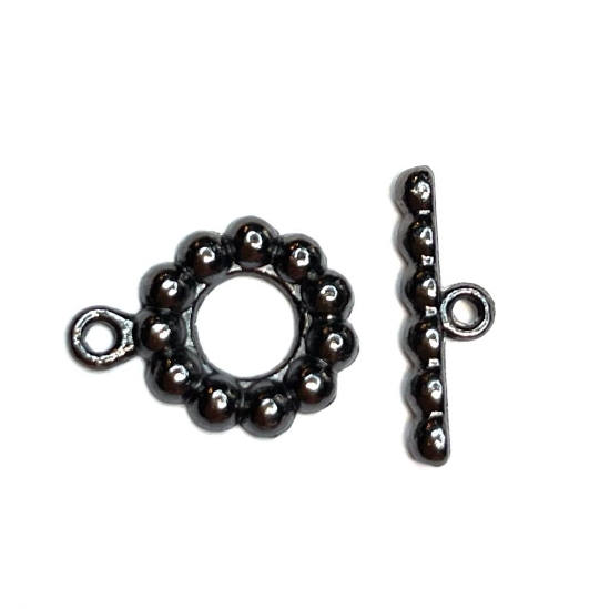 Picture of Clasp Toggle 20x14mm round Gunmetal x1