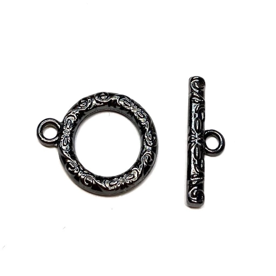 Picture of Clasp Toggle 22x18mm round Gunmetal x1