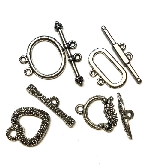 Picture of Clasp Toggle Collection Antique Silver x4