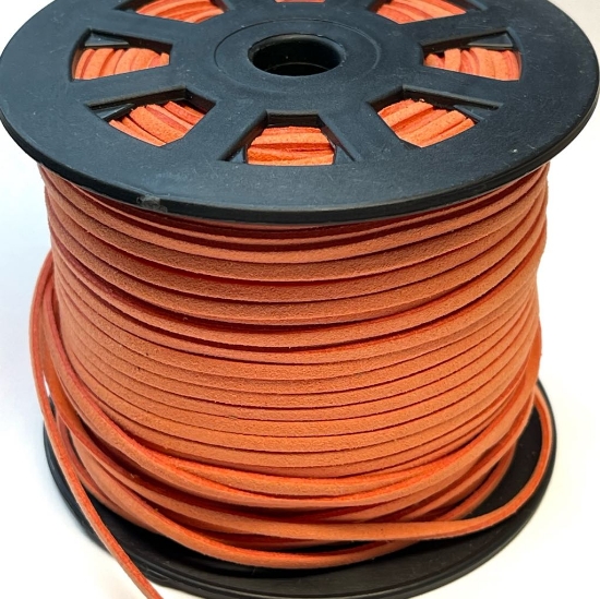 Picture of Faux Suede Cord 3mm Orange x1m