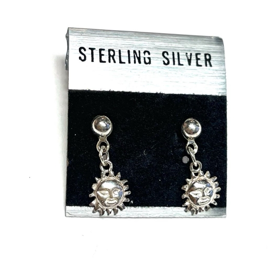 Picture of 925 Silver Ear stud w/ Sun charm x2