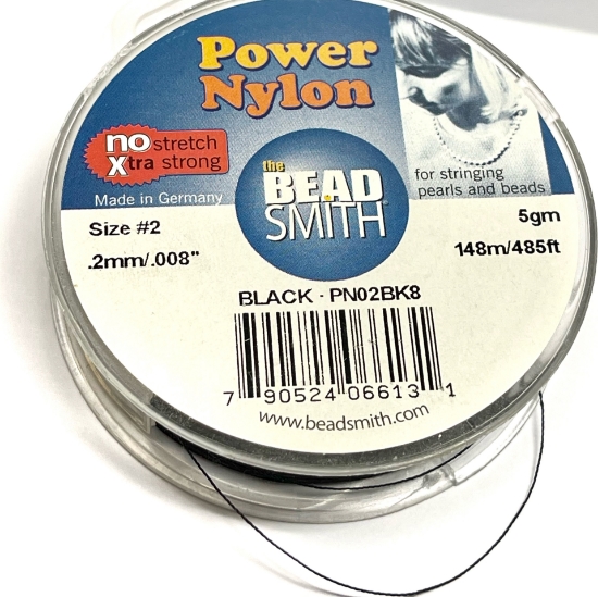 Picture of Power Nylon Beading Thread 0,2mm Black x148m