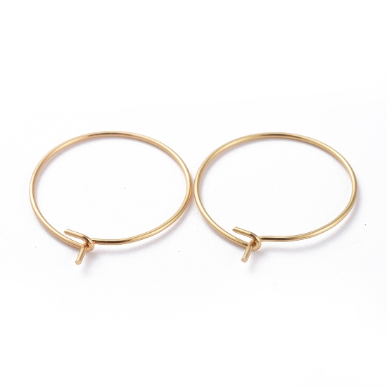 Picture of Stainless Steel Hoop 20x0,7mm 18kt Gold Plated x10 