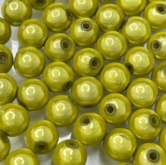 Picture of Miracle 3D beads 8mm round Yellow x40