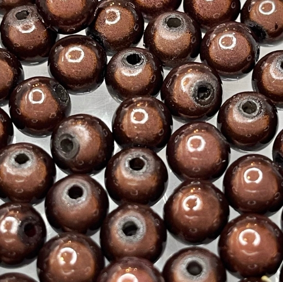 Picture of Miracle 3D beads 8mm round Coffee x40