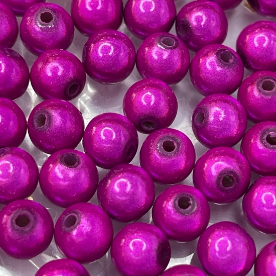 Picture of Miracle 3D beads 8mm round Fuchsia x40 