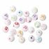 Picture of Letter Beads 8mm round Color Mix x100g