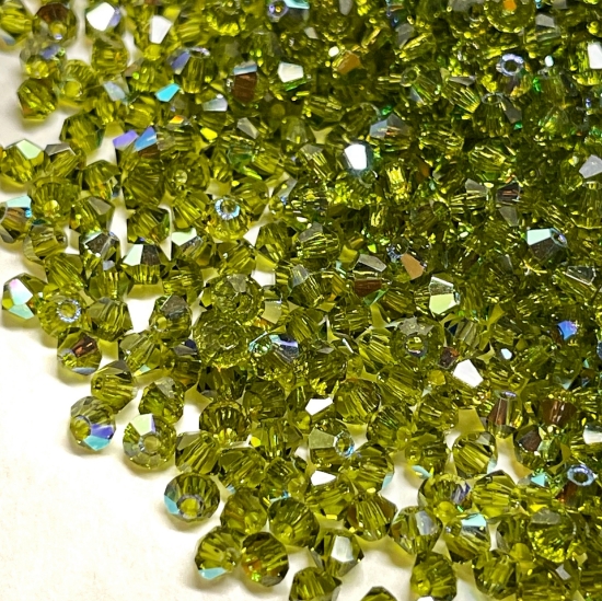 Picture of Preciosa Bead Rondell 3mm Olivine AB x100