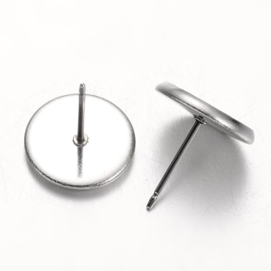 Picture of Stainless Steel Ear stud setting 10mm round x10 