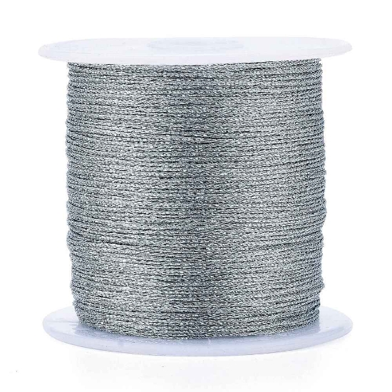 Picture of Metallic Polyester Braided Thread 0,4mm Silver x50m