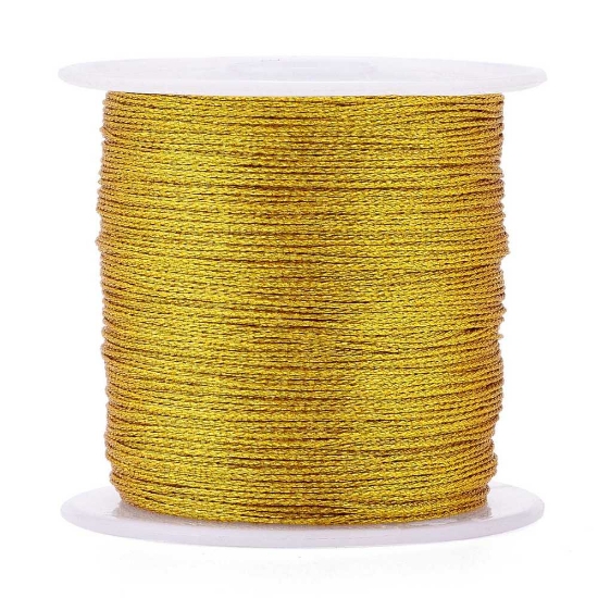 Picture of Metallic Polyester Braided Thread 0,4mm Gold x50m