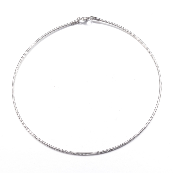 Picture of Stainless Steel Choker Necklaces with Lobster clasp 40cm x1 