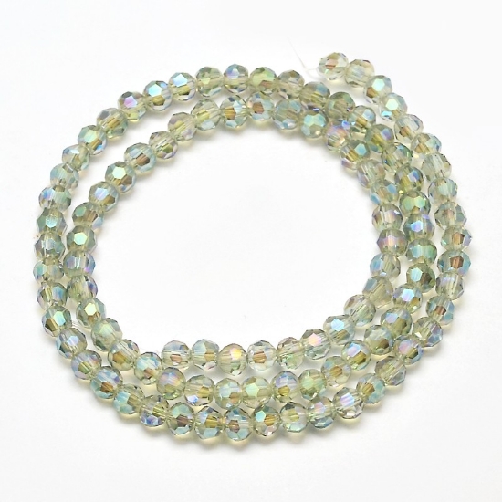 Picture of Rondelle Glass bead 4mm Sea Green AB2X x85