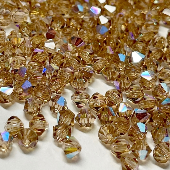 Picture of Preciosa Bead Rondell 4mm Light Colorado Topaz Glitter x100