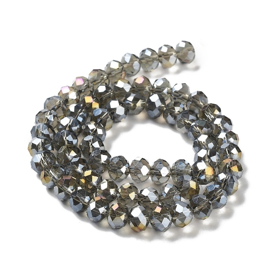 Picture of Faceted Rondelle bead 2mm Black Diamond AB x150