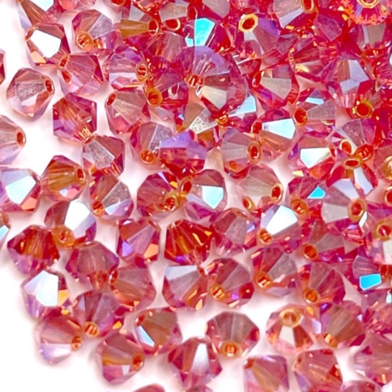 Picture of Preciosa Bead Rondell 4mm Padparadscha AB2X x100