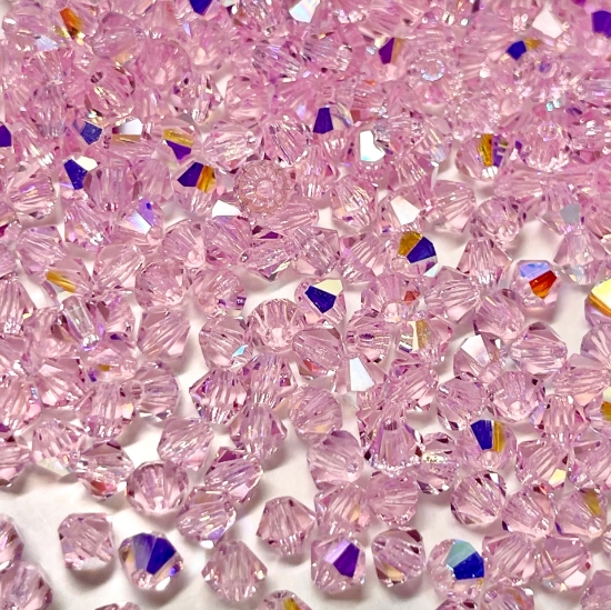 Picture of Preciosa Bead Rondell 4mm Pink Sapphire AB x100