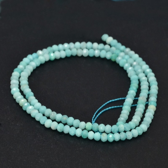 Picture of Amazonite bead 3x2mm faceted rondelle x38cm