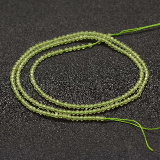 Picture of Peridot bead 2mm faceted round x38cm